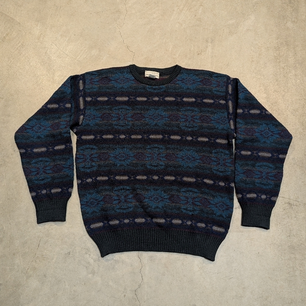 Tricots St. Raphael Bloomingdales Wool Sweater Men's M Geometric